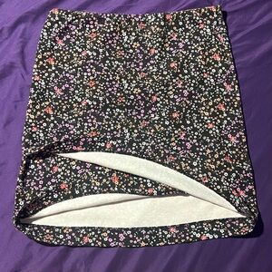 Black Floral Mini Skirt size Medium